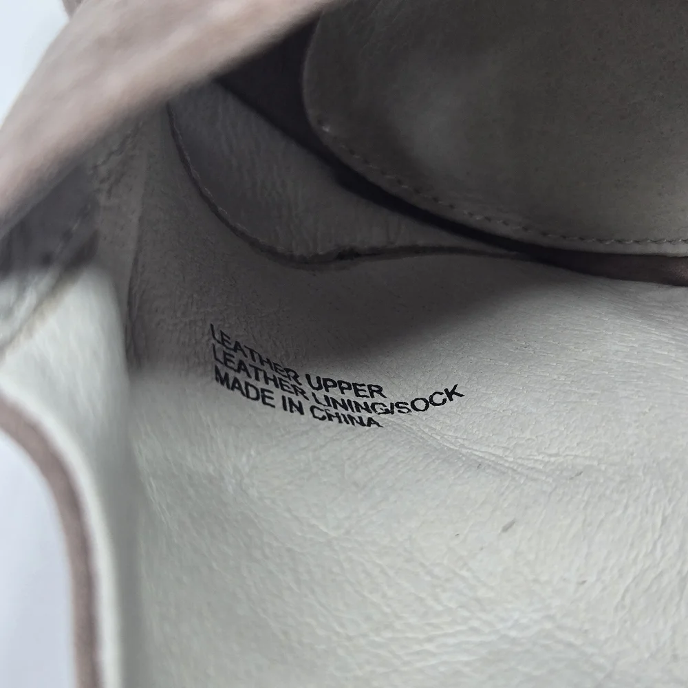 Sanctuary Regal Taupe Leather Slingback Woodgrain 3 1/2